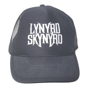 Lynyrd Skynyrd Trucker Hat Black Mesh Snapback OTTO Collection Rock Band Cap